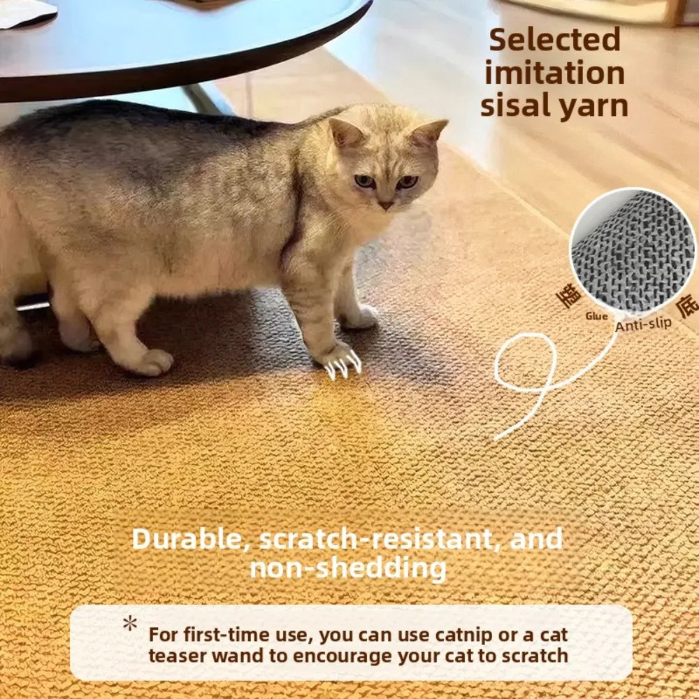 2026 1pc Cat Scratching Mat Sisal Like Wear Resistant Non Slip Stable For All Seasons Grinding Claw cat scratch